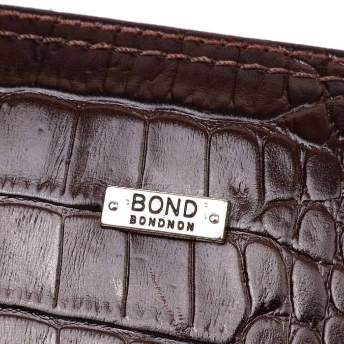 Гаманець Bond Accessories На два відділення з натуральної шкіри Коричнева (22046) зображення 5