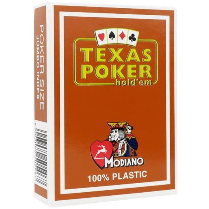 Карты игральные Modiano Poker Cristallo 100 Plastic Jumbo Index (red) (PC_MPC100JR)