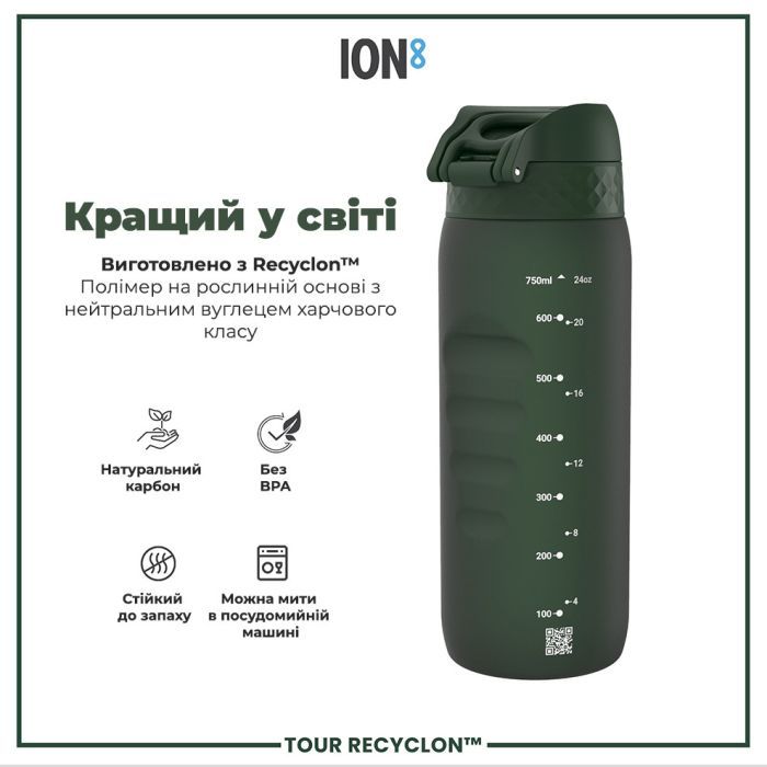 Пляшка для води ION8 OneTouch 750 мл BPA Free, Blue (I8RF750BLU) зображення 6