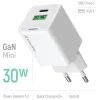 Зарядное устройство ColorWay GaN Mini 30W PD Port PPS USB (Type-C PD + USB QC4.0) white (CW-CHS053PD-WT) изображение 7