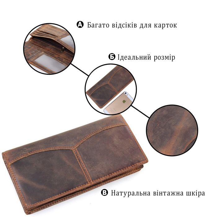 Кошелек Vintage Коричневый (14223) изображение 4