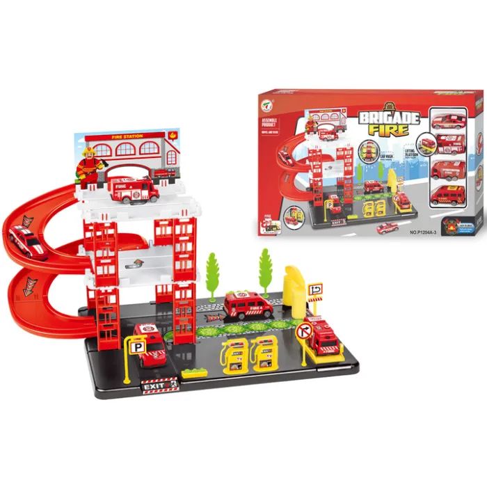 Игровой набор Playset пожарная станция в комплекте с 4 машинками BRIGADE FIRE (3858894672912) изображение 3