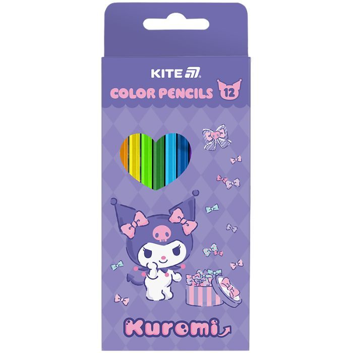 Карандаши цветные Kite Kuromi. HK-2 12 кольорів (HK25-051-2)