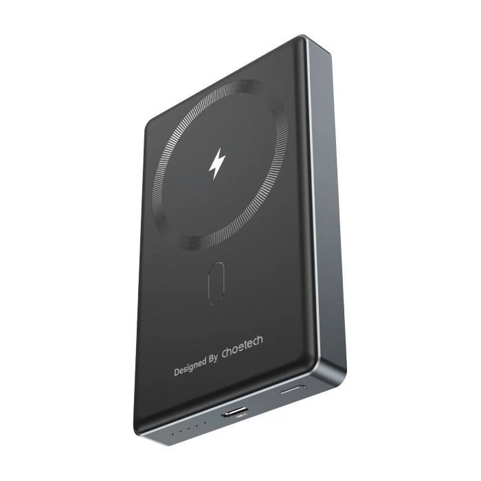 Батарея універсальна Choetech Magnetic Wireless 10000mAh 20W, PD, Qi-15W, USB-C In/Out, Ultra-thin, Black (B739-CCBK)