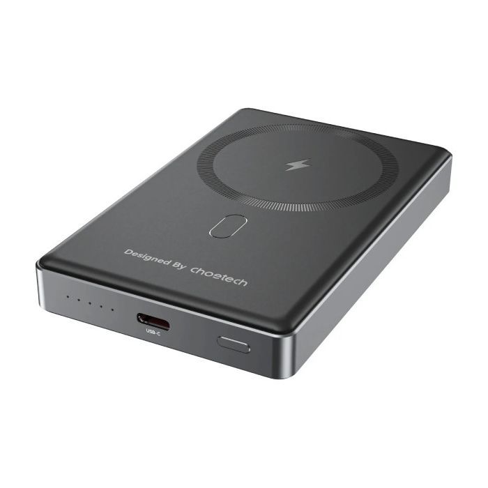 Батарея універсальна Choetech Magnetic Wireless 10000mAh 20W, PD, Qi-15W, USB-C In/Out, Ultra-thin, Black (B739-CCBK) зображення 3