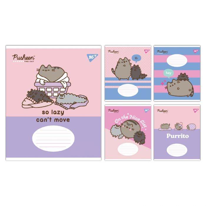 Тетрадь Yes Pusheen The Cat А5 12 листов клетка (767612)