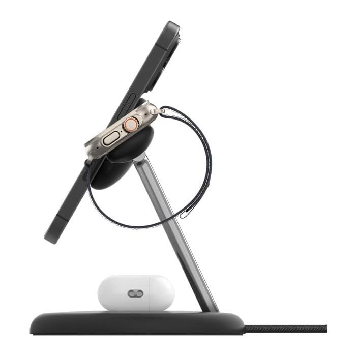 Зарядное устройство Belkin 3in1 Magnetic Adjustable Pad Qi2 15W White (WIZ023VFWH) изображение 3