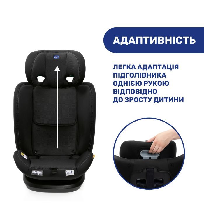 Автокресло Chicco Mokita i-Size, гр. 1/2/3, чорне (8058664167401) (87033.95) изображение 7