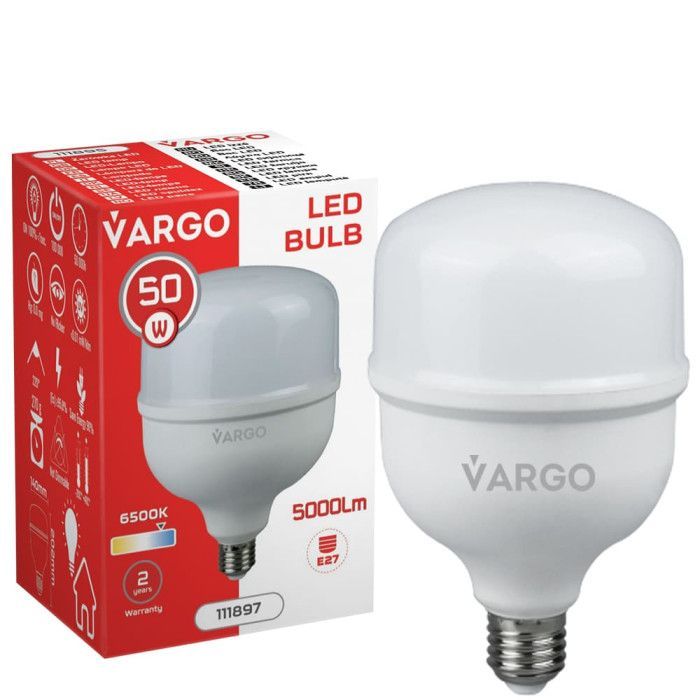 Лампочка VARGO VG-50W E27 6500K зображення 2