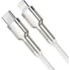 Дата кабель USB-C to Lightning 1.0m Cafule Metal PD 20W white Baseus (CATLJK-A02) зображення 2