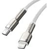 Дата кабель USB-C to Lightning 1.0m Cafule Metal PD 20W white Baseus (CATLJK-A02) зображення 4