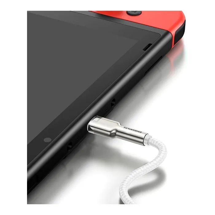 Дата кабель USB-C to Lightning 1.0m Cafule Metal PD 20W white Baseus (CATLJK-A02) зображення 7