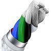 Дата кабель USB-C to Lightning 1.0m Cafule Metal PD 20W white Baseus (CATLJK-A02) зображення 8