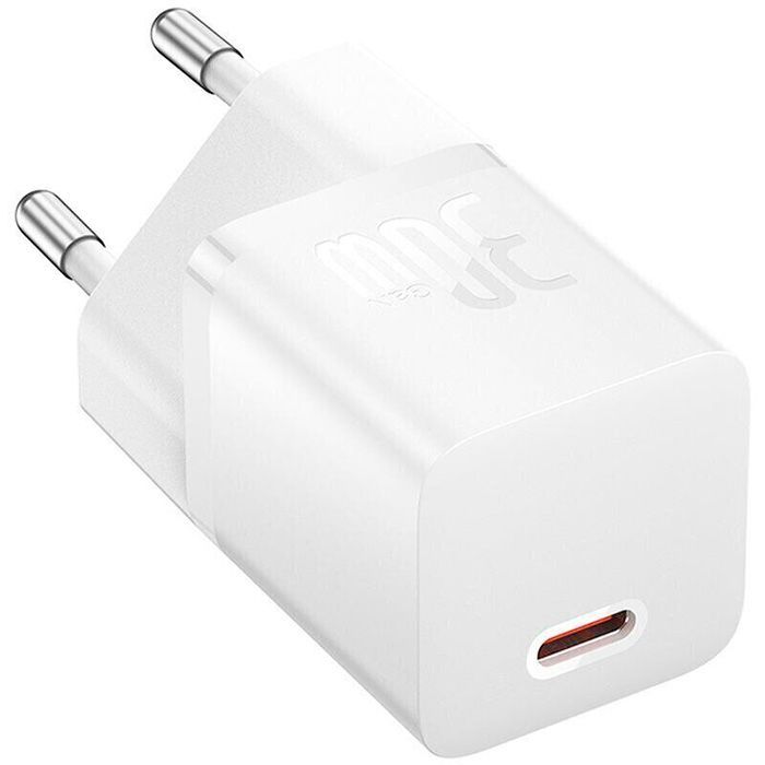 Зарядний пристрій Baseus GaN5 Fast Charger USB-C 30W + Cable 1.0m Type-C 100W white (P10110902213-00) зображення 2