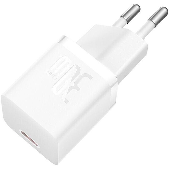 Зарядний пристрій Baseus GaN5 Fast Charger USB-C 30W + Cable 1.0m Type-C 100W white (P10110902213-00) зображення 5