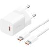Зарядний пристрій Baseus GaN5 Fast Charger USB-C 30W + Cable 1.0m Type-C 100W white (P10110902213-00)