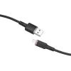 Дата кабель USB 2.0 AM to Lightning 1.2m 2.4A silicone C2-02 black Acefast (AFC2-02B) изображение 2