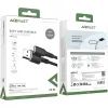 Дата кабель USB 2.0 AM to Lightning 1.2m 2.4A silicone C2-02 black Acefast (AFC2-02B) изображение 5
