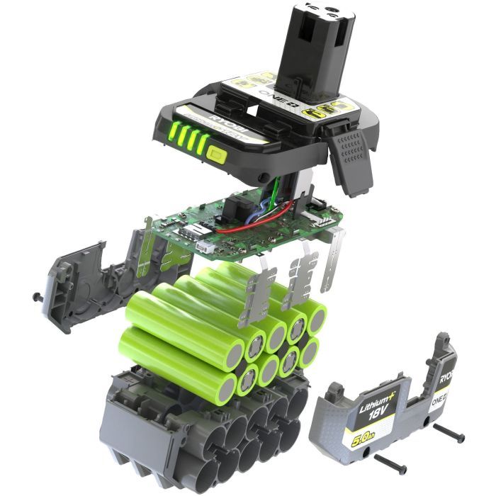 Аккумулятор к электроинструменту Ryobi ONE+ RB1850X 18V, 5Ah, 0.7кг (5133005287UNP) изображение 7