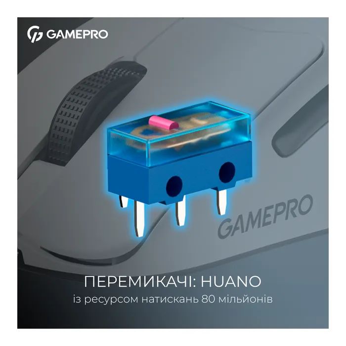 Мышка GamePro Asgard Surt Wireless/Bluetooth/USB White (GM017W) изображение 10
