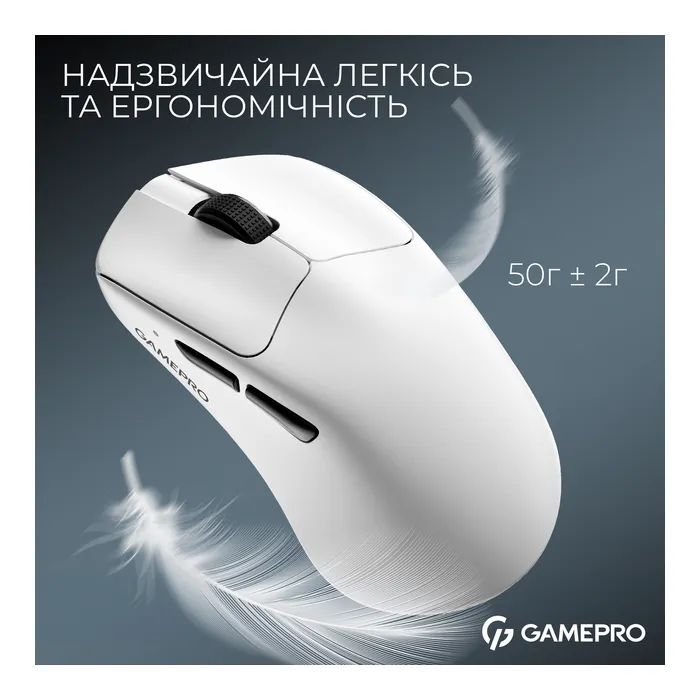 Мышка GamePro Asgard Surt Wireless/Bluetooth/USB White (GM017W) изображение 6