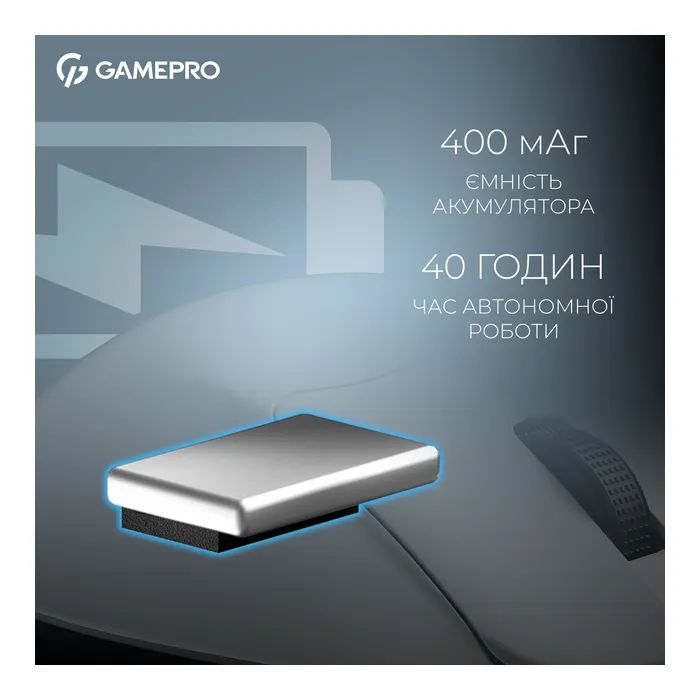 Мышка GamePro Asgard Surt Wireless/Bluetooth/USB White (GM017W) изображение 8