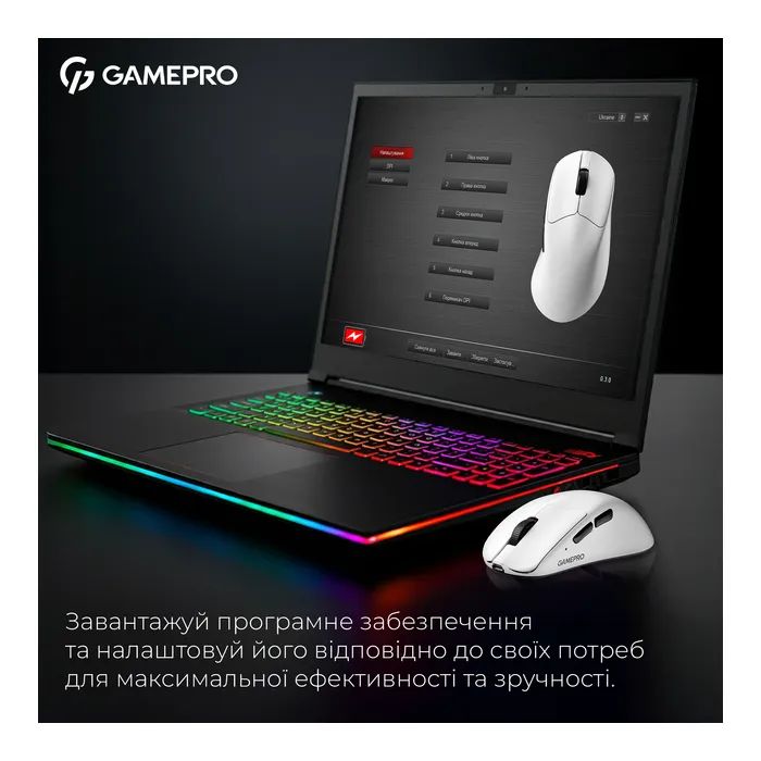 Мышка GamePro Asgard Surt Wireless/Bluetooth/USB White (GM017W) изображение 9