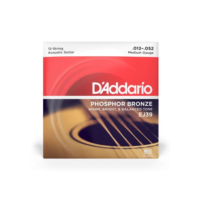 Струны для гитары D'Addario Phosphor Bronze Medium 12-String (12-52) (EJ39)