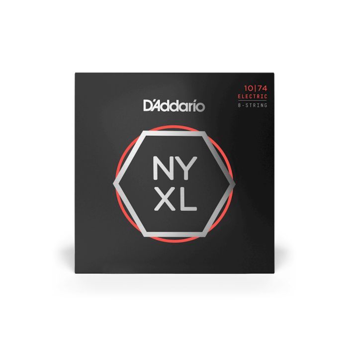 Струны для гитары D'Addario NYXL Electric Light Top / Heavy Bottom 8-String (10-74) (NYXL1074)