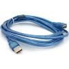 Дата кабель USB 2.0 AM/AF 3.0m ferrite transparent blue Voltronic (YT-AM/AF-3.0TBL) изображение 2