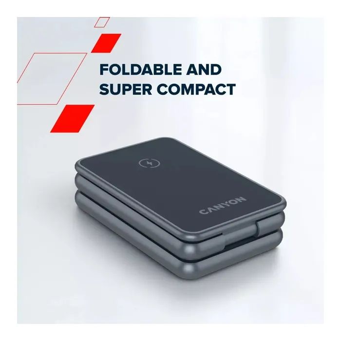 Зарядное устройство Canyon Foldable wireless charger 15W 3in1 Metal (CNS-WCS309M) изображение 11