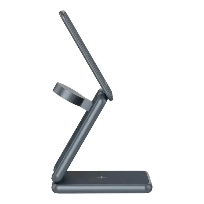 Зарядний пристрій Canyon Foldable wireless charger 15W 3in1 Metal (CNS-WCS309M) зображення 2