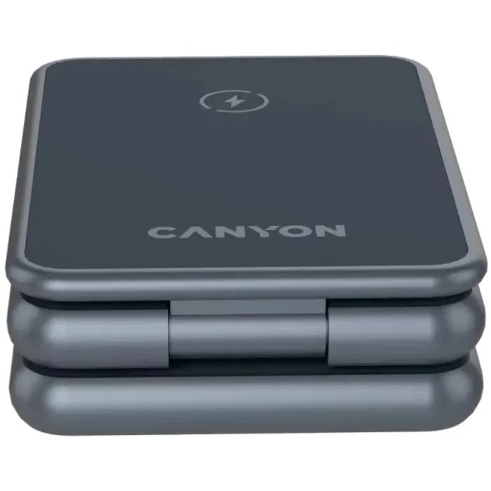 Зарядное устройство Canyon Foldable wireless charger 15W 3in1 Metal (CNS-WCS309M) изображение 7