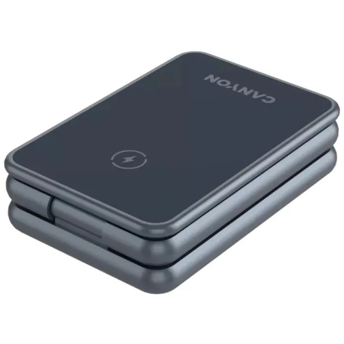Зарядное устройство Canyon Foldable wireless charger 15W 3in1 Metal (CNS-WCS309M) изображение 8