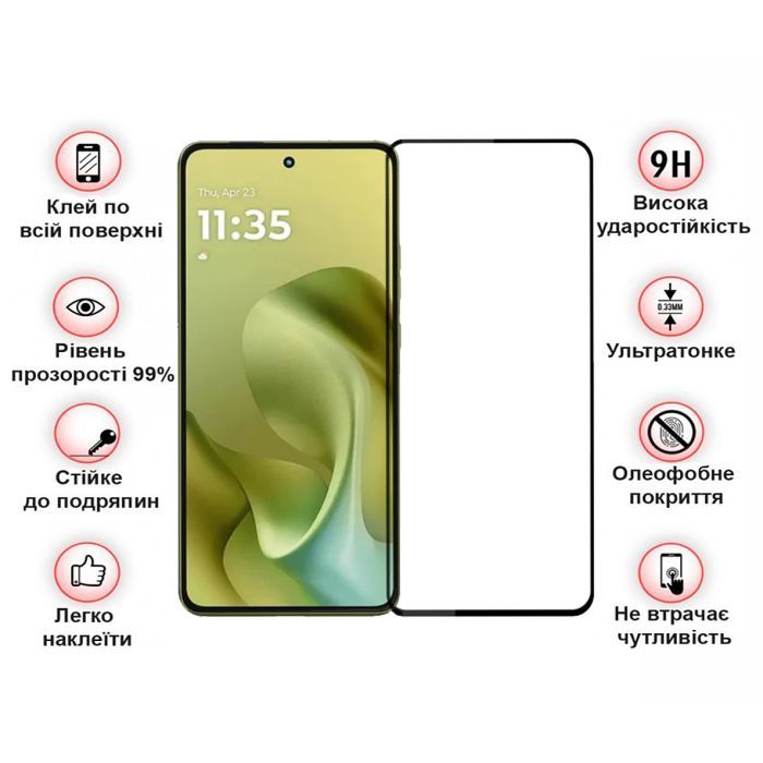 Скло захисне BeCover Motorola Moto G86 Black (713727) зображення 3