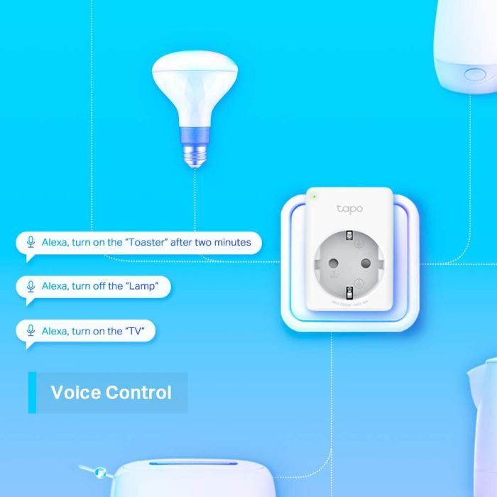 Умная розетка TP-Link Tapo P100M N300 BT 10A (TAPO-P100M) изображение 4