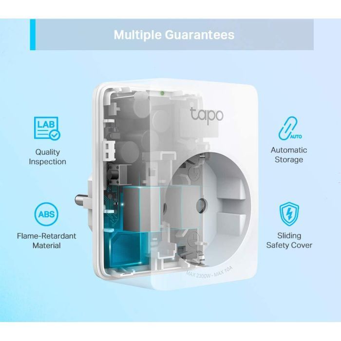 Умная розетка TP-Link Tapo P100M N300 BT 10A (TAPO-P100M) изображение 7