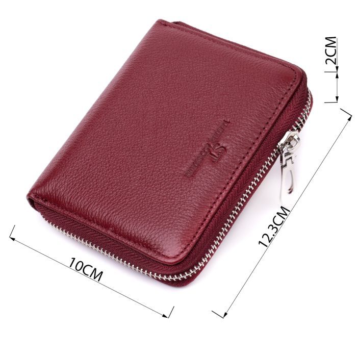 Гаманець ST Leather З натуральної шкіри Бордовий (22450) зображення 3