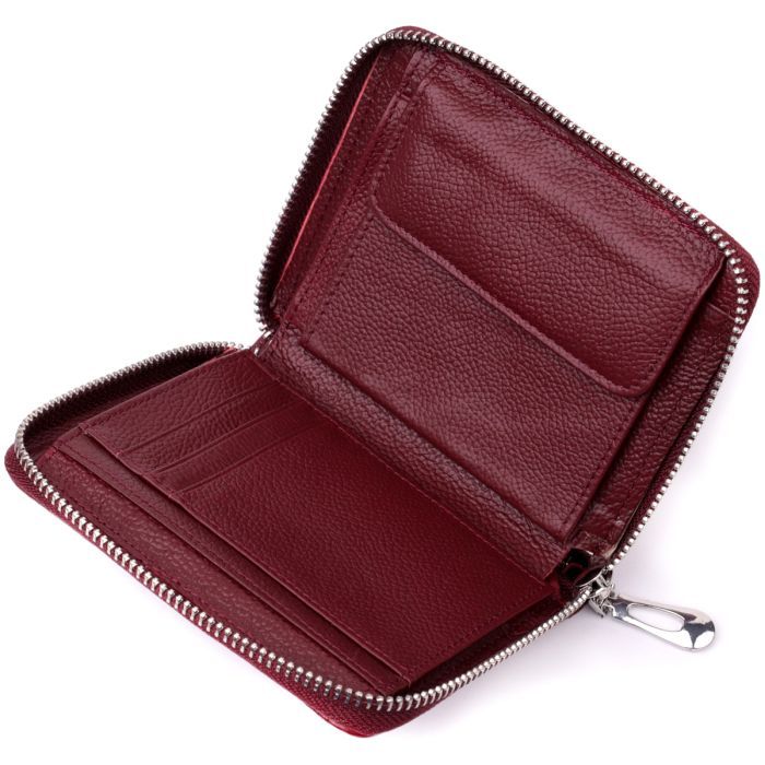 Гаманець ST Leather З натуральної шкіри Бордовий (22450) зображення 5