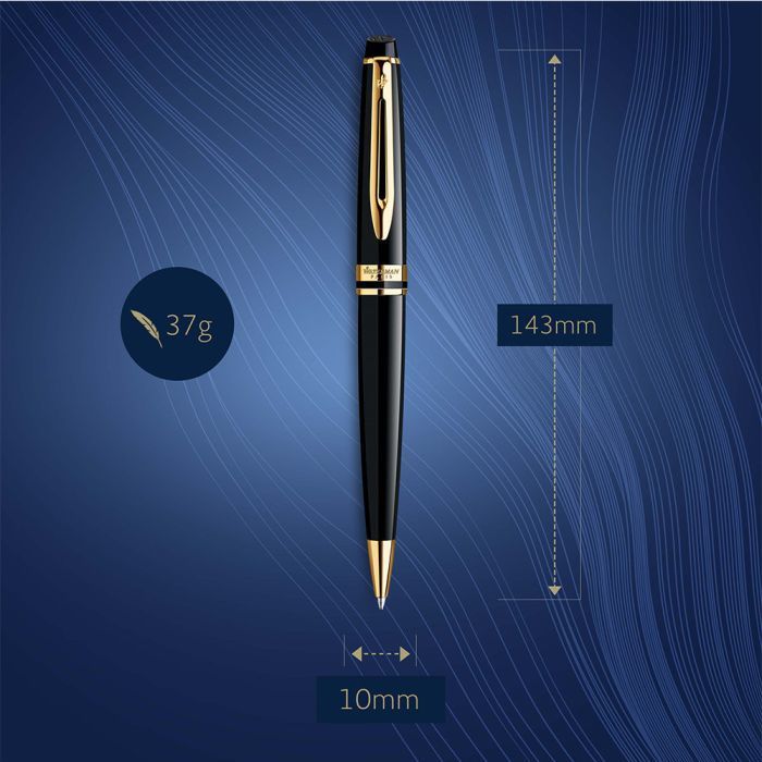Ручка кулькова Waterman EXPERT Black GT  BP + чохол + подар.упаковка GIFT24 (20 021b24) зображення 5