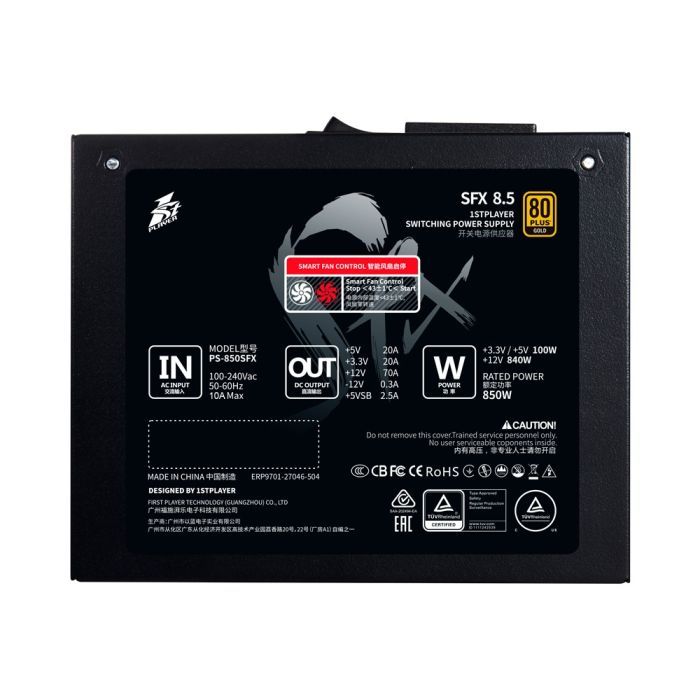 Блок питания 1stPlayer 850W PS-850SFX (SFX-GLD-850-BK-EU) изображение 6