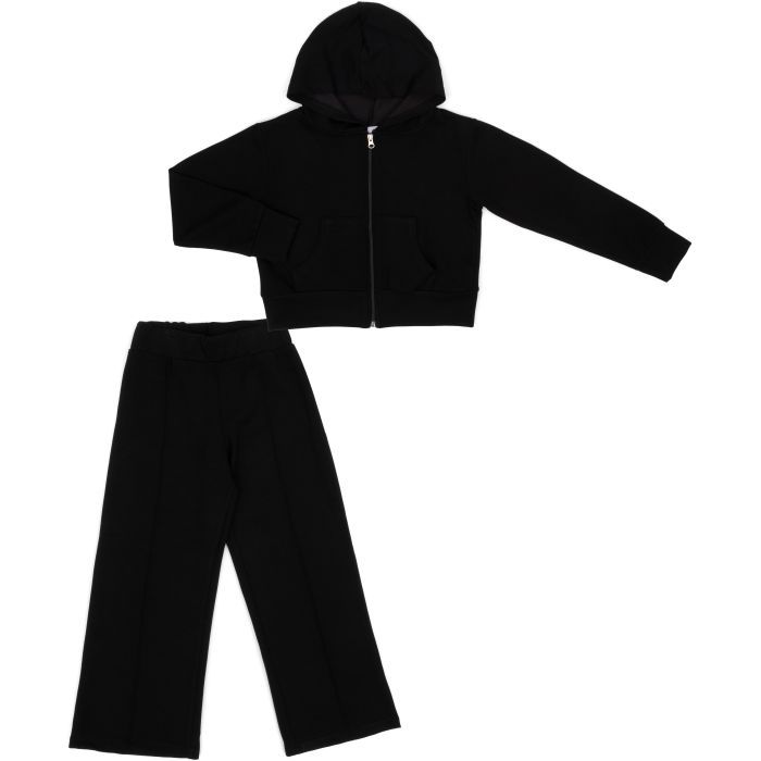 Спортивний костюм дитячий Breeze на блискавці з капюшоном (21207-128G-black)