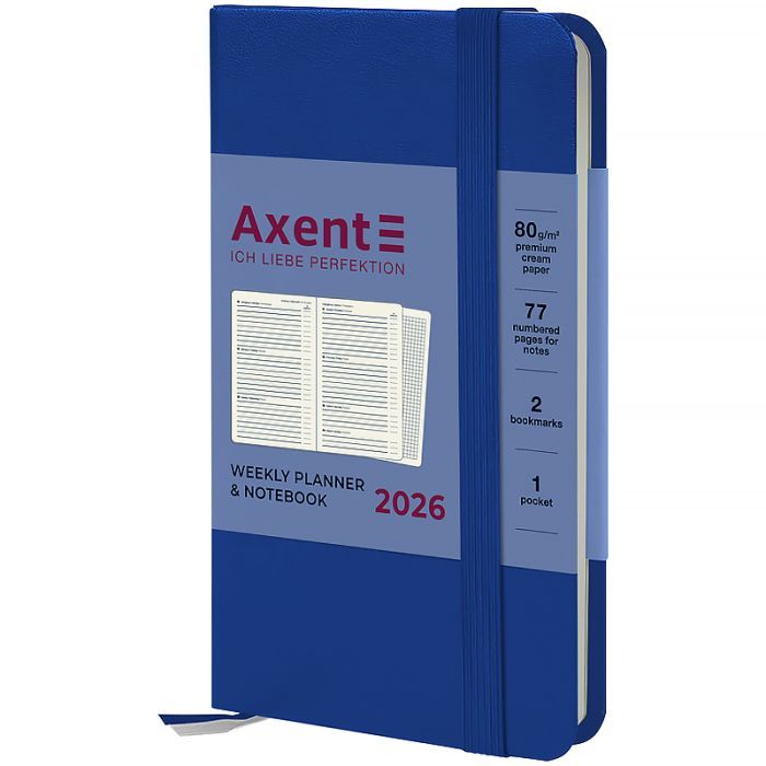 Тижневик Axent датований 2026 Pocket Strong 90х150, чорний (8508-26-01-A)