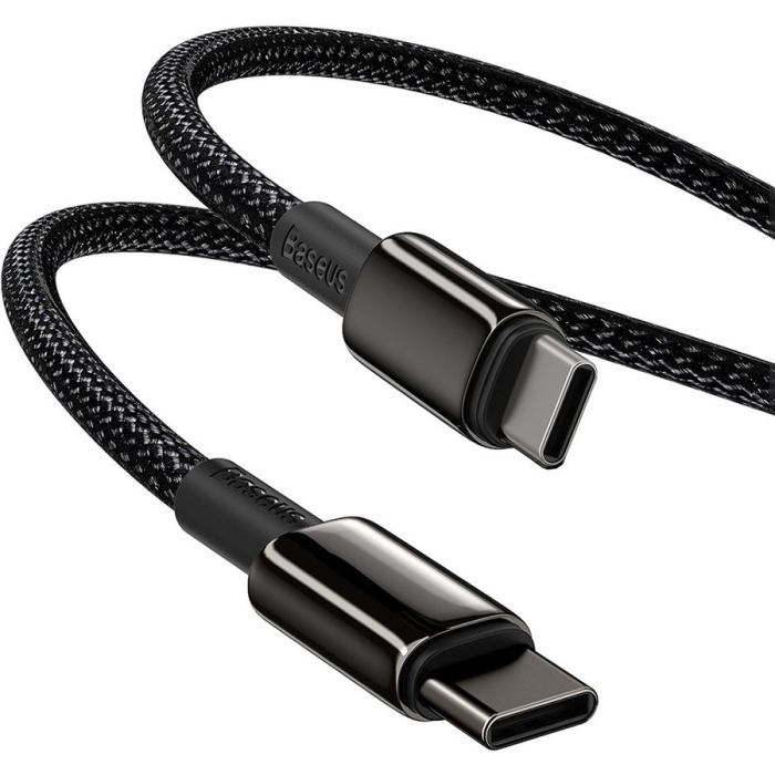 Дата кабель USB-C to USB-C 2.0m 100W black Baseus (CATWJ-A01) зображення 3