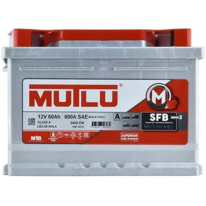 Аккумулятор автомобильный MUTLU 6СТ-60 (0) SFB LB2.60.054.A