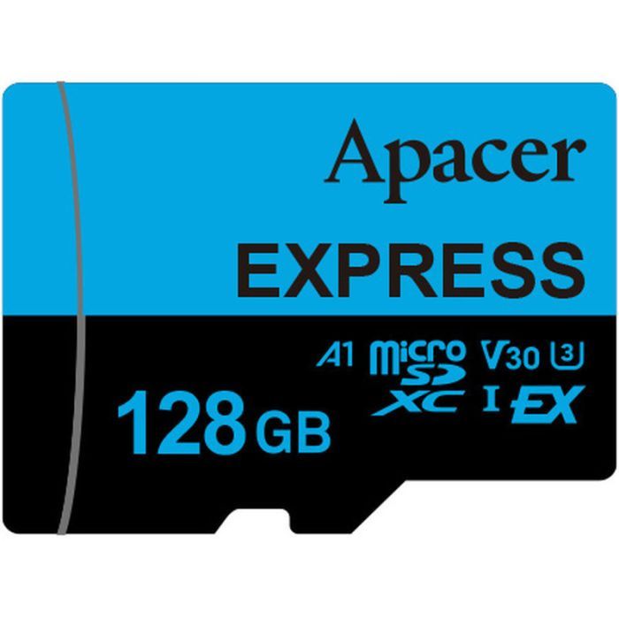 Карта памяти Apacer 128GB microSDXC class 10 UHS-I U3 V30 A1 Express (AP128GMCEXG3X17-RA)