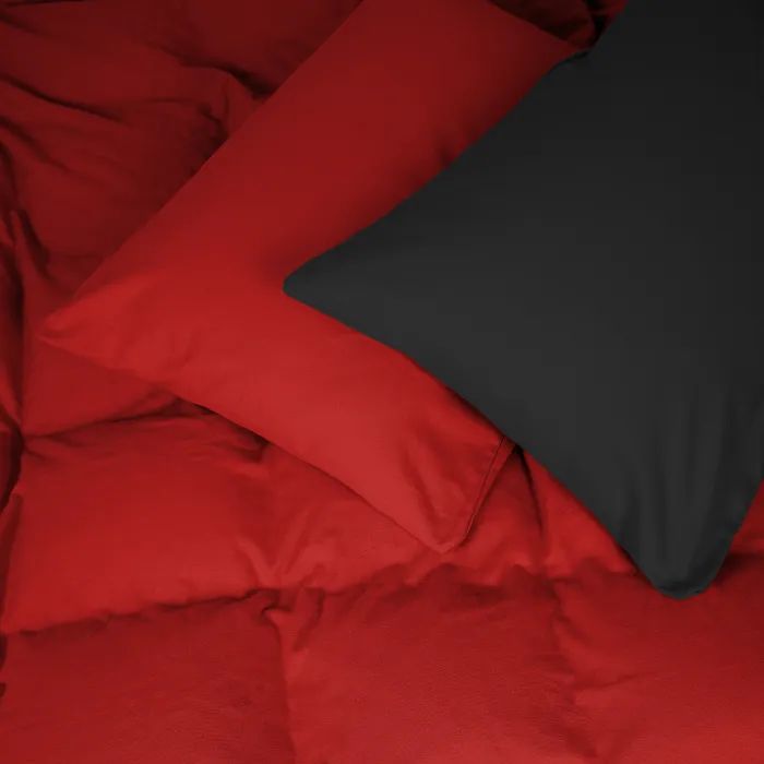 Постельное белье MirSon 002-009 Black/Red Фланель 2x143x210 С (2200009656569)