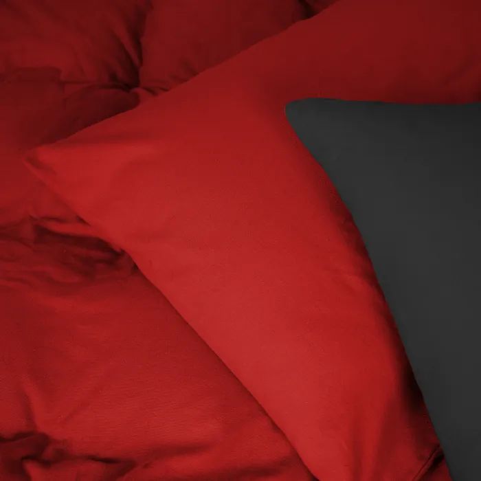 Постельное белье MirSon 002-009 Black/Red Фланель 2x143x210 С (2200009656569) изображение 3