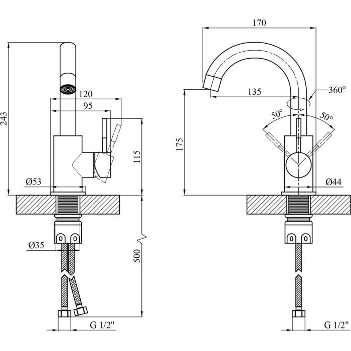 Смеситель Kroner Klassisch-ESG011 (CV022999) изображение 9