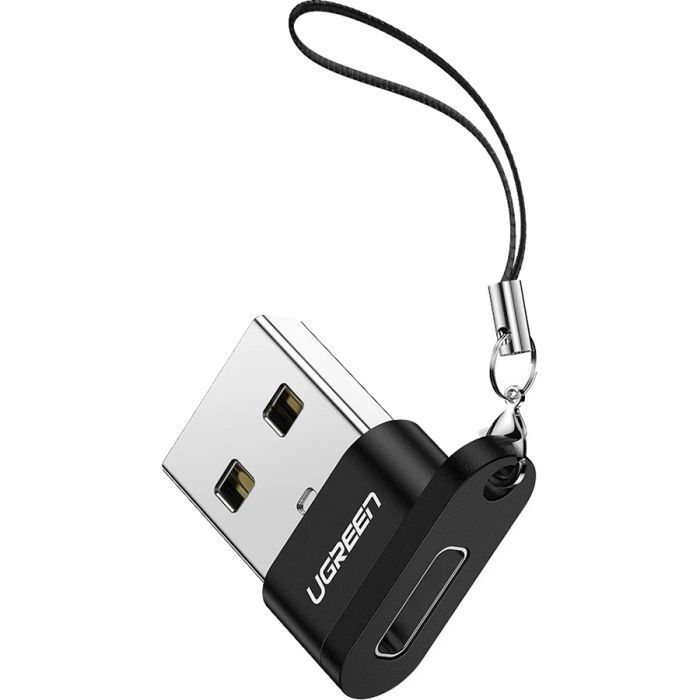 Переходник USB 2.0 AM to USB-C F black UGREEN (50568)